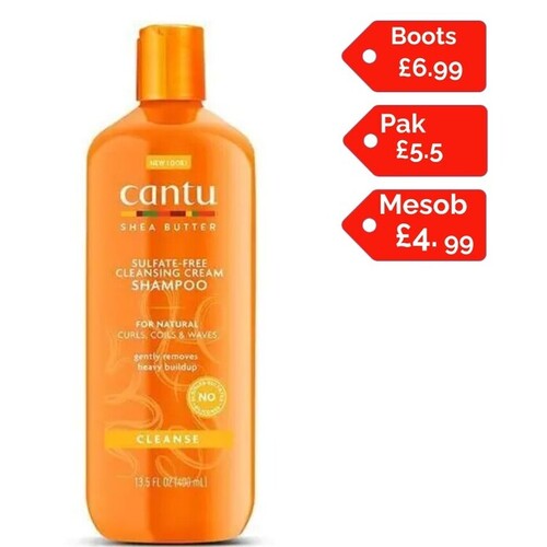 Cantu: SB Natural Hair - S/Free Cleansing Cream Shamp 13.5oz (393ml)