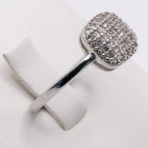 Multi paved Zirconia stones set on 925 sterling silver ring