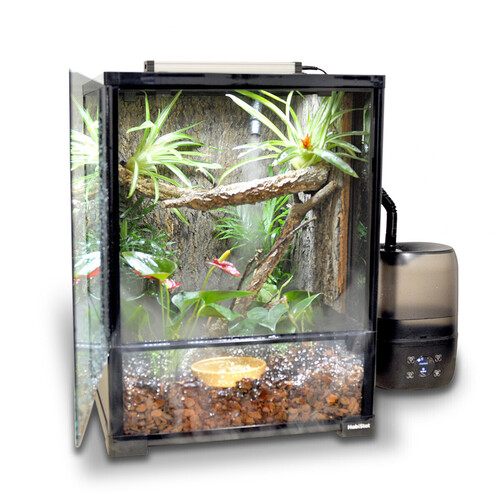 HabiStat Mini Glass Terrarium, 20 x 20 x 30cm (8 x 8 x 12"), Built