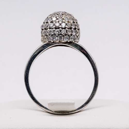 Multi paved Zirconia stones set on 925 sterling silver ring