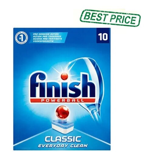 Finish Classic Everyday Clean Dishwasher Tabs 10- Lemon Sparkle