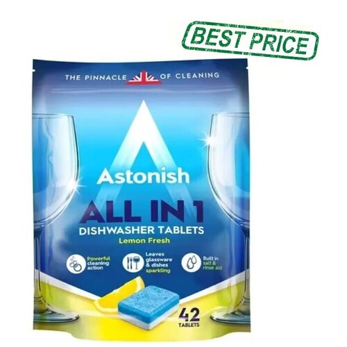 Astonish All-In-1 Powerful Cleaning Tablets With Salt And Rinse Aid