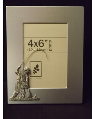 Medium single image frame with large fishing embellishment