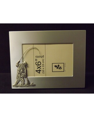Medium single image frame with large fishing embellishment