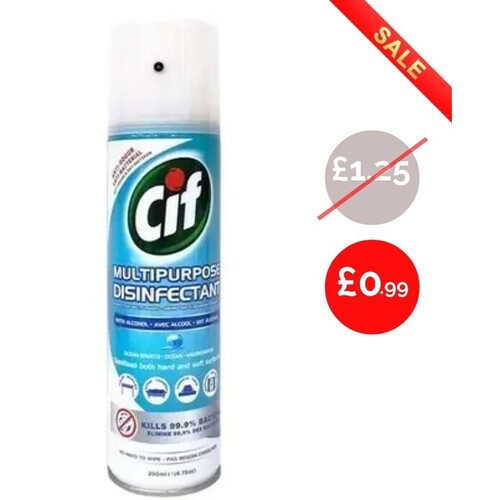 Cif Multipurpose Disinfectant Spray Ocean Breeze 200ml