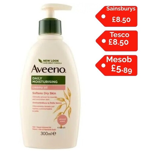 Aveeno daily moisturizing creamy oil Almond Scent 300ml