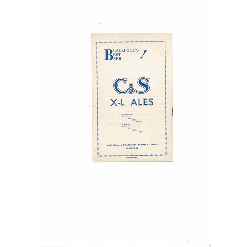 1956/57 Blackpool v Bolton Wanderers Football Programme