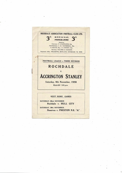 Latest Football Programmes Listed today