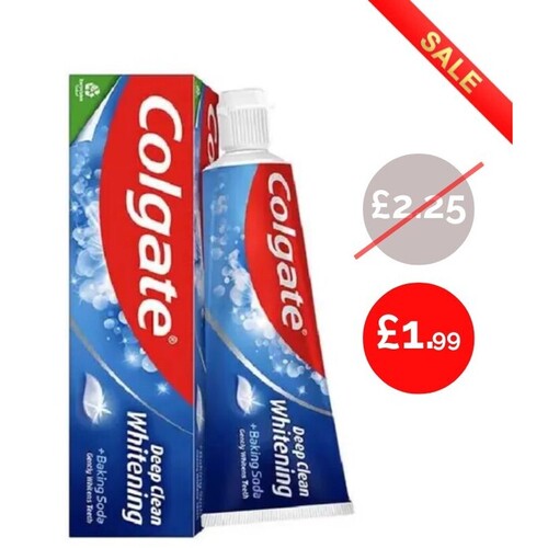 Colgate Deep Clean Whitening With Baking Soda Toothpaste - 100ml
