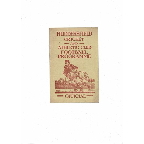 1950/51 Huddersfield v Leeds (18/11/1950) Rugby League Programme Bob Nicholson Testimonial
