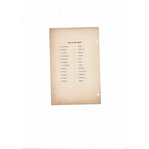 Swindon Town v Cardiff City Football Combination Programme 1955/56