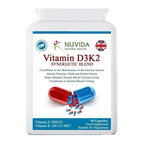 Vitamin D3 K2 / 90 High Strength Capsules