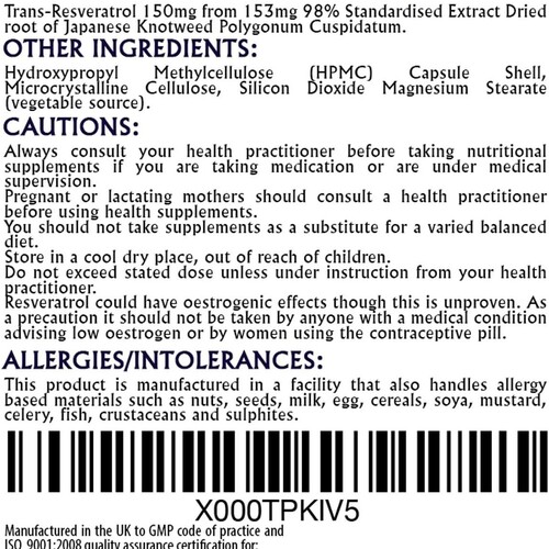 Resveratrol - 90 High Strength Targeted Release Capsules