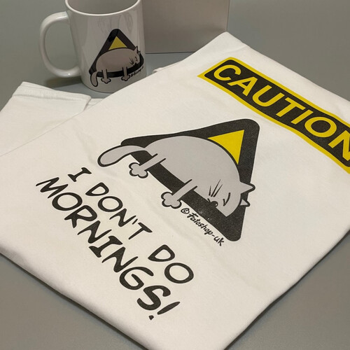 'Morning Cat' Adults Tee