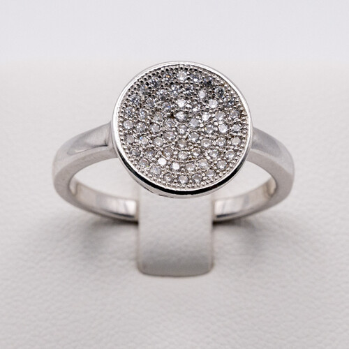 Multi paved Zirconia stones set on 925 sterling silver ring
