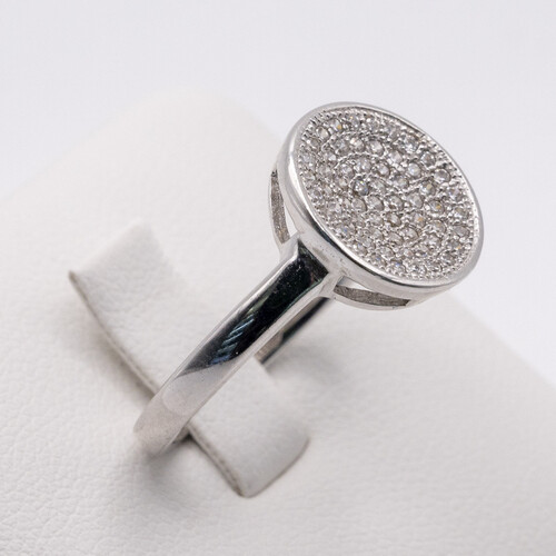 Multi paved Zirconia stones set on 925 sterling silver ring