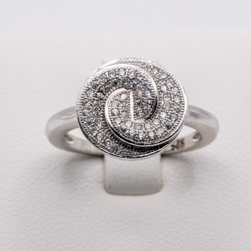 Multi paved Zirconia stones set on 925 sterling silver ring