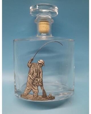Fisherman 2D Relief Decanter