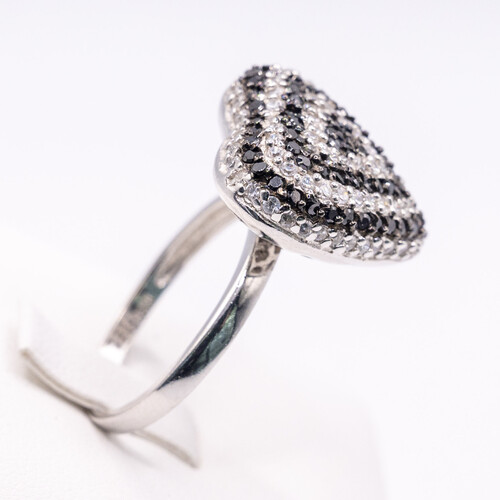 Multi paved Zirconia stones set on 925 sterling silver ring