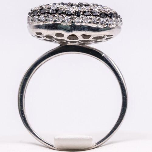 Multi paved Zirconia stones set on 925 sterling silver ring