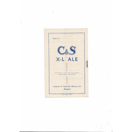 1958/59 Blackpool v Newcastle United Football Programme