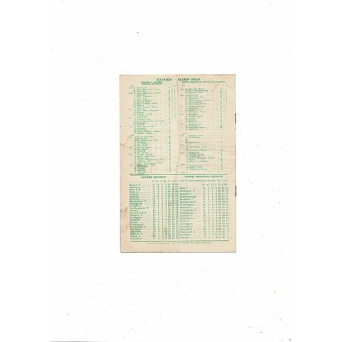 1958/59 Bradford Park Avenue v Coventry City Football Programme