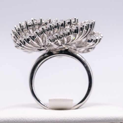 Multi paved Zirconia stones set on 925 sterling silver ring