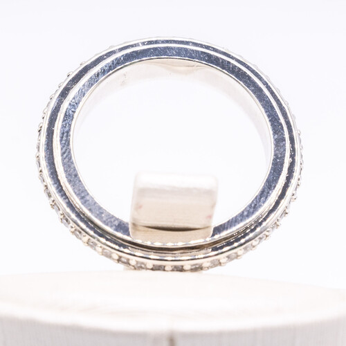 Full Eternity Stress ring with multi paved Zirconia stones