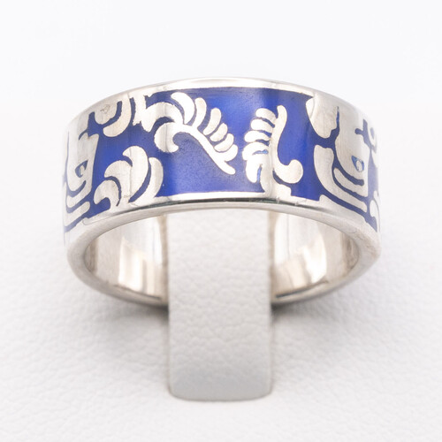 Rhodium (Platinum white gold) plated 925 sterling silver ring