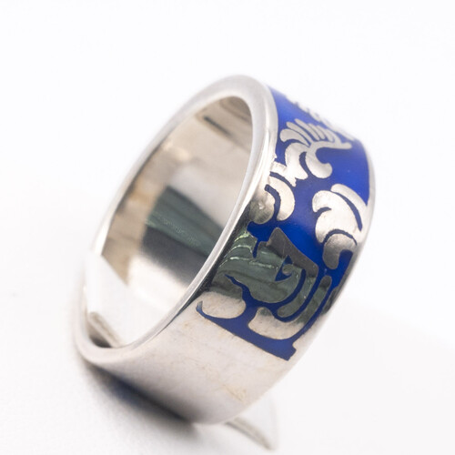 Rhodium (Platinum white gold) plated 925 sterling silver ring