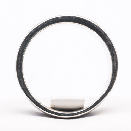 Rhodium (Platinum white gold) plated 925 sterling silver ring