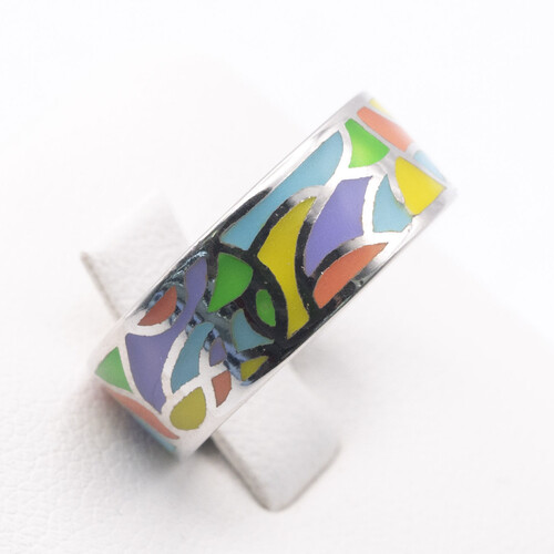 Rhodium (Platinum white gold) plated 925 sterling silver ring