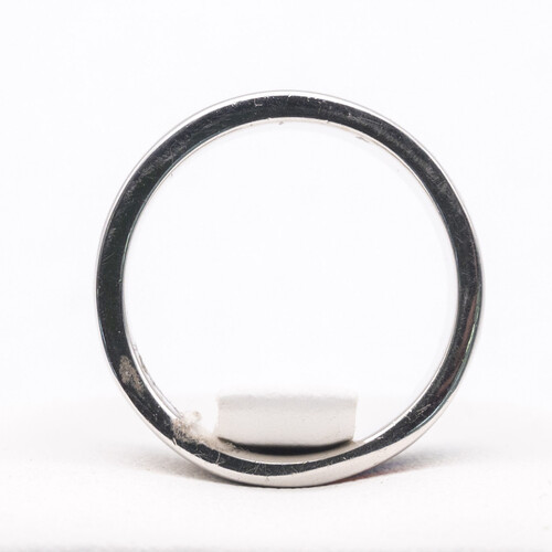 Rhodium (Platinum white gold) plated 925 sterling silver ring