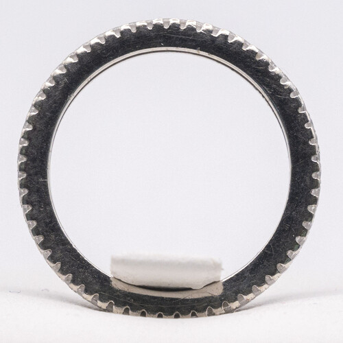 Multi paved zirconia stones set on rhodium plated 925 sterling silver ring