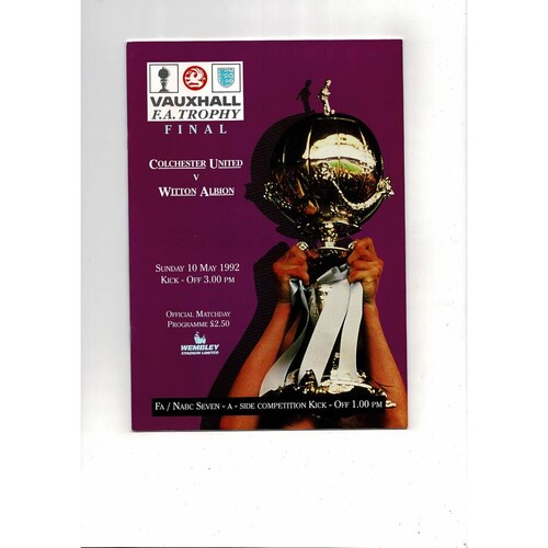 FA Trophy Final Football Programmes