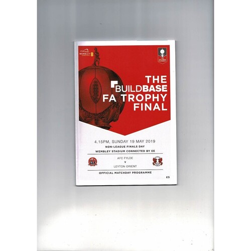 2019 Chertsey Town v Cray Valley FA Vase Final Double Football Programme