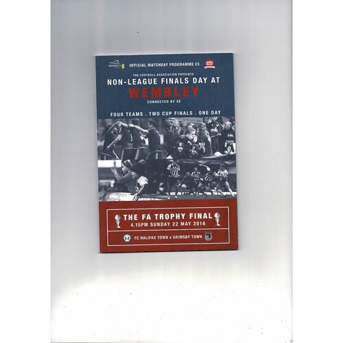 2016 Hereford v Morpeth Town FA Vase Final Double Football Programme