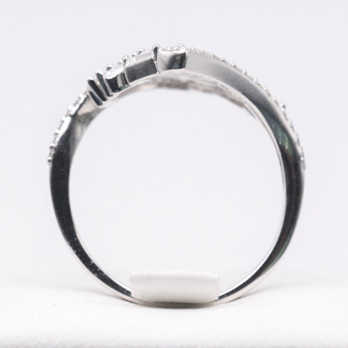 Marquise design multi clustered baguette cut Zirconia stones set on 925 Sterling Silver