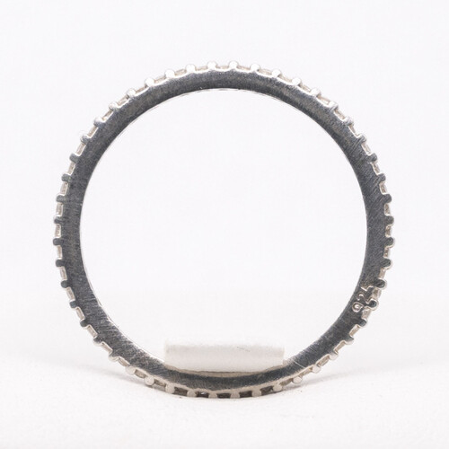 Full eternity style rhodium (platinum white gold) plated 925 sterling silver ring