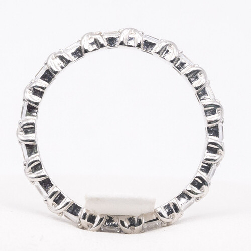 Full eternity style 925 sterling silver ring