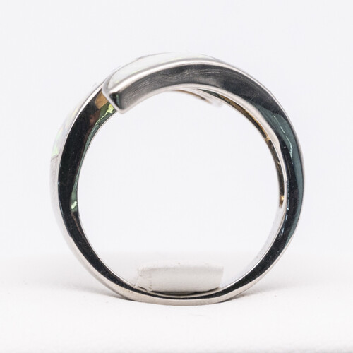 White Opalite Stone Set on 925 Sterling Silver Ring