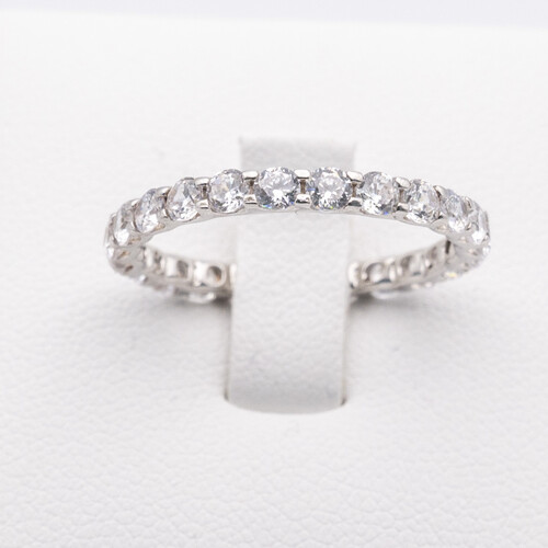 Full eternity style 925 sterling silver ring