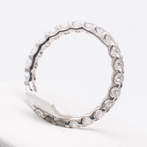 Full eternity style 925 sterling silver ring