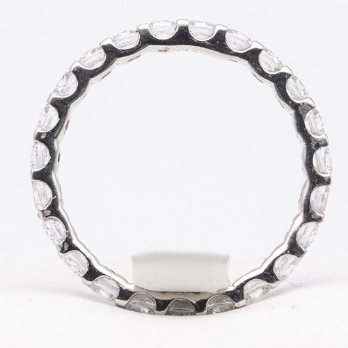 Full eternity style 925 sterling silver ring