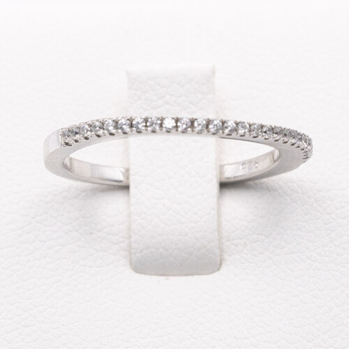 Multi paved zirconia stones set on 925 sterling silver ring