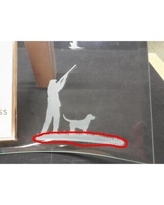 Engraved Curved Glass Picture Frame with shooter