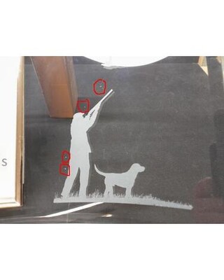 Engraved Curved Glass Picture Frame with shooter