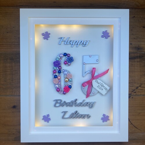LED Happy Birthday Letter frame