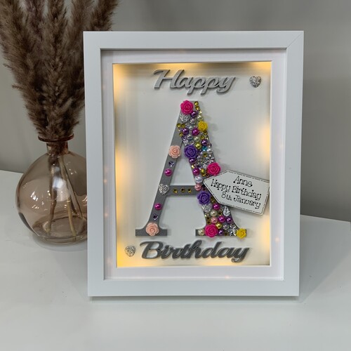 LED Happy Birthday Letter frame