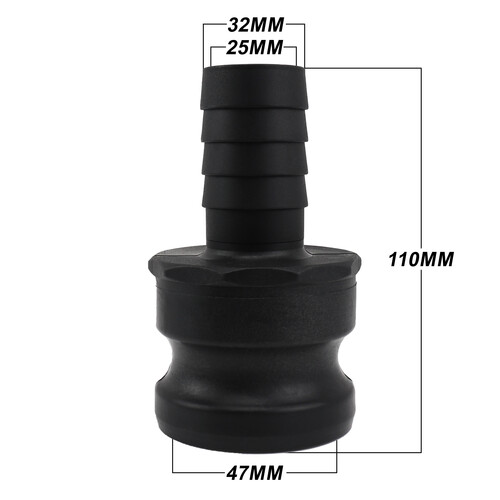 (2 inch) Camlock Adapter x (1.25 inch) Hose Tail